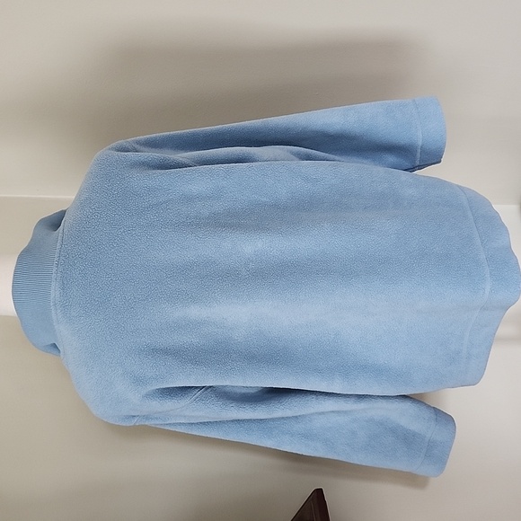 Liz Claiborne Denim Blue Quarter-Zip Fleece Pullover, LP - Picture 7 of 12